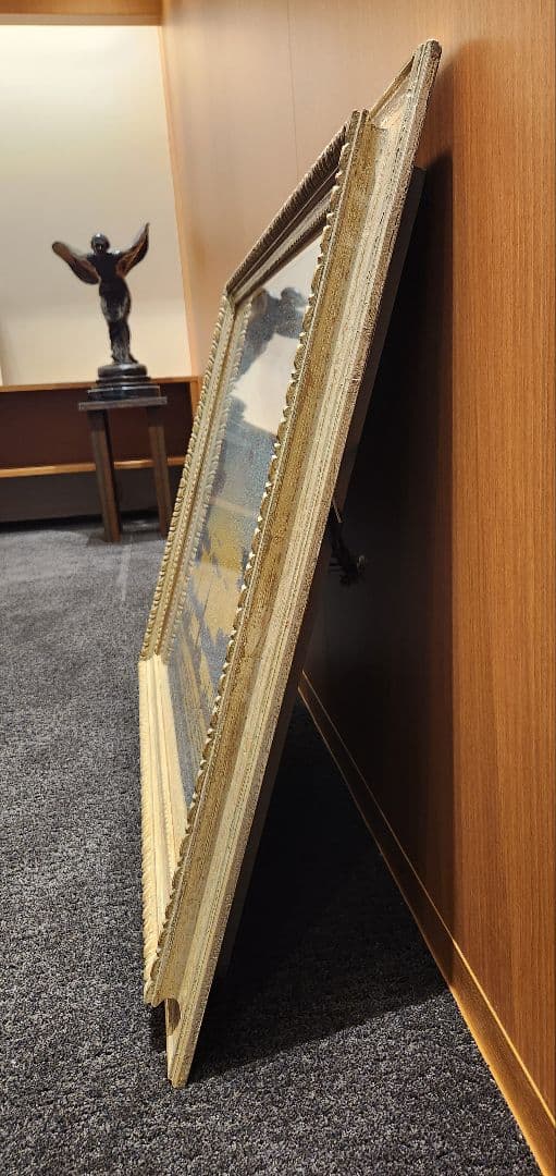 【貴重・大型】点描画 アート作品 額縁付き