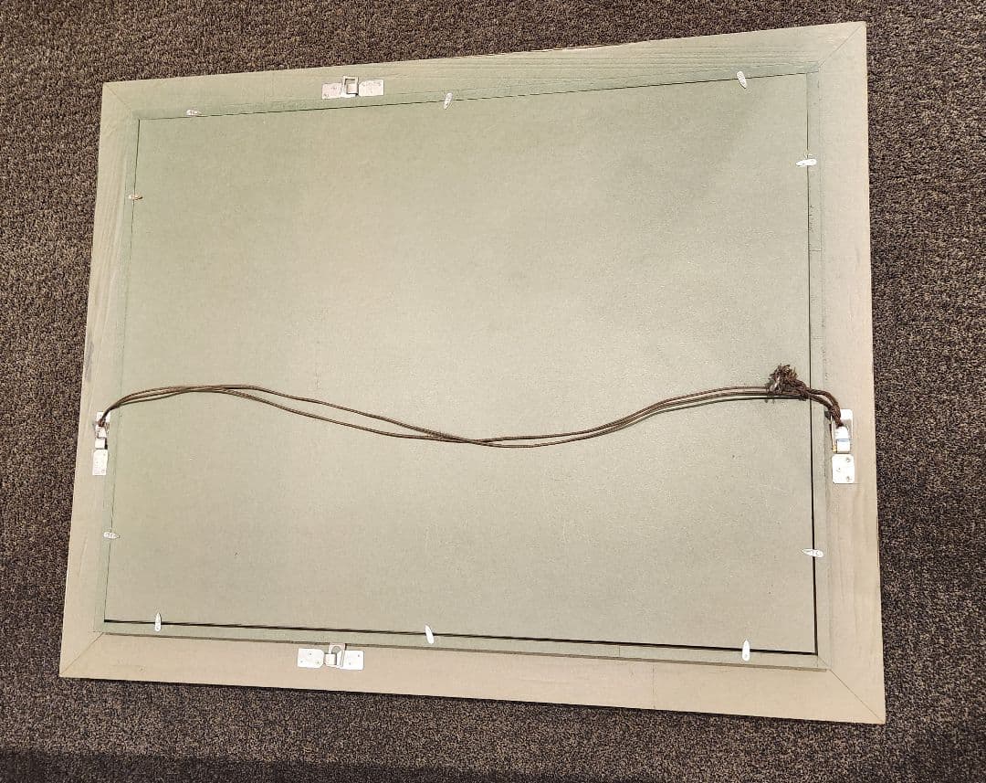 【貴重・大型】点描画 アート作品 額縁付き