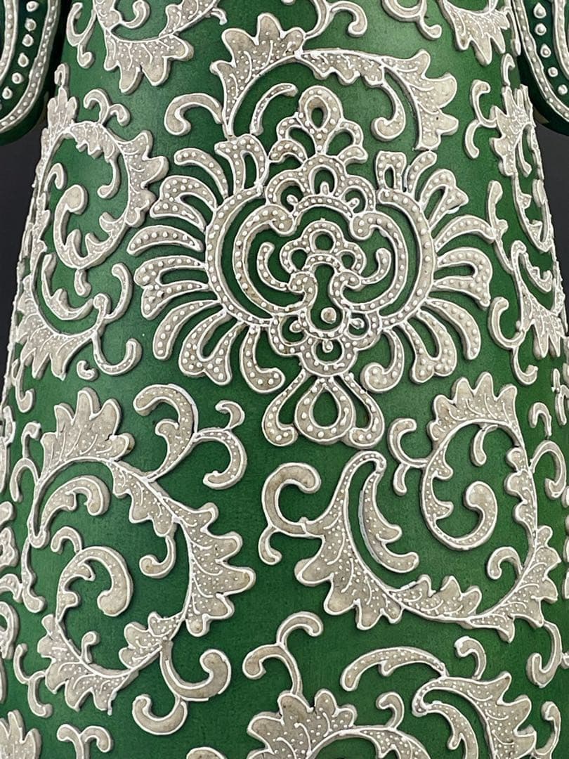 【大型３６．５㎝】オールドニッポン アールヌーボー 一陳盛り 花瓶 真珠盛り