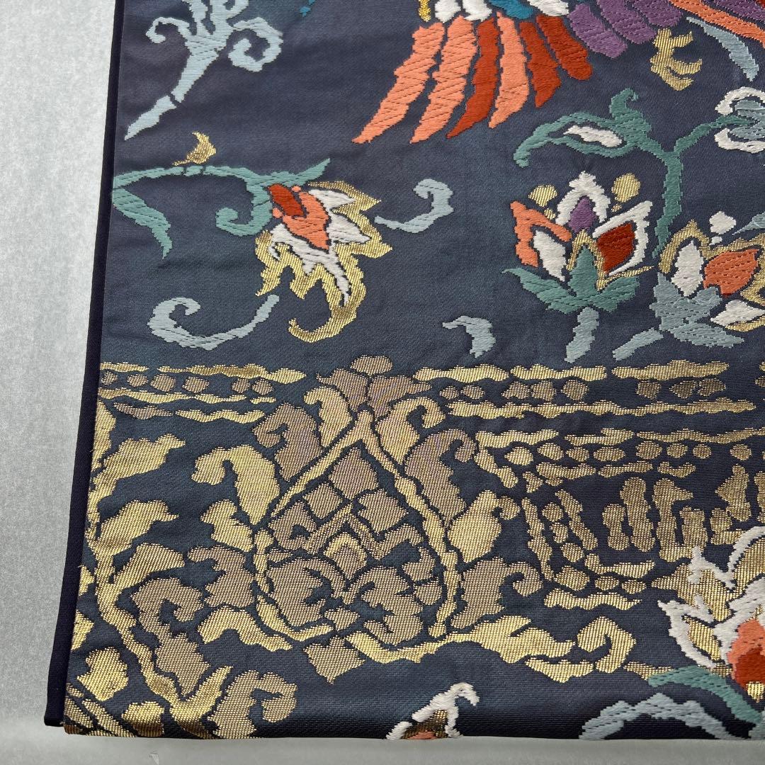 【ペルシャ　更紗文】高級絹製 袋帯 鳳凰と花柄0123