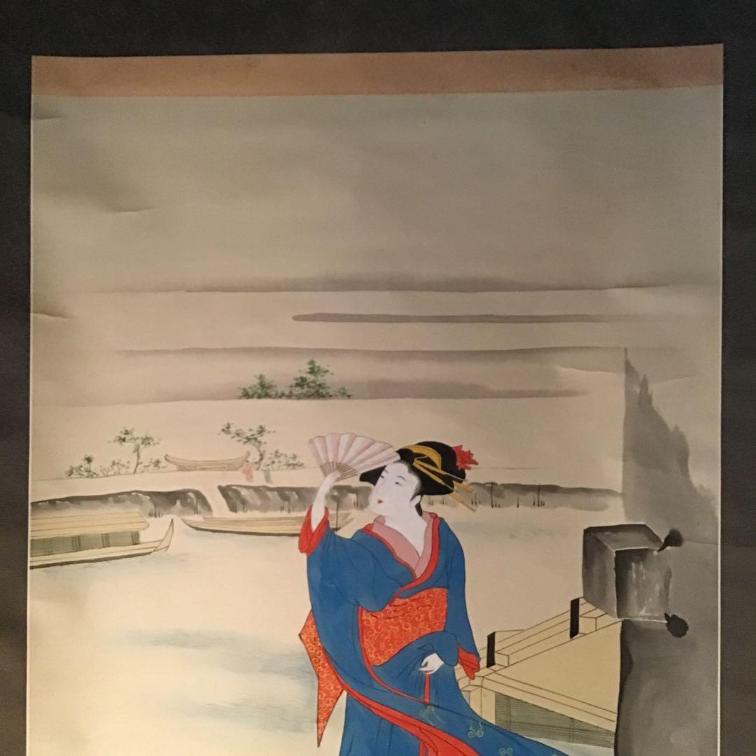 美人画　「隅田川」　宝月