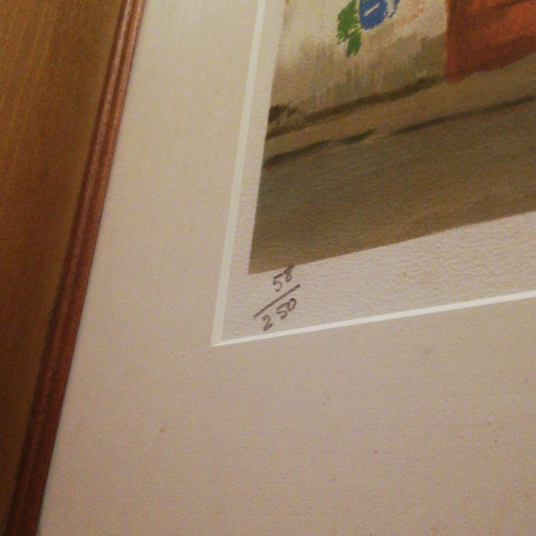 PIC3)【フランス購入品】額縁サイズ67×80cm洋画　版画