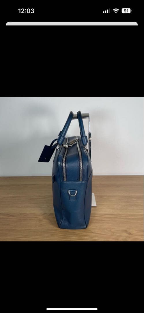 C*7様 セラピアン　ビジネスバッグ　ブリーフケース　レザー　ブルー　2way