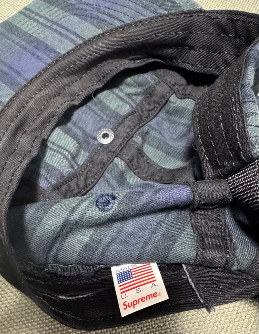 SUPREME Snap Button Pocket Camp Cap グリーン