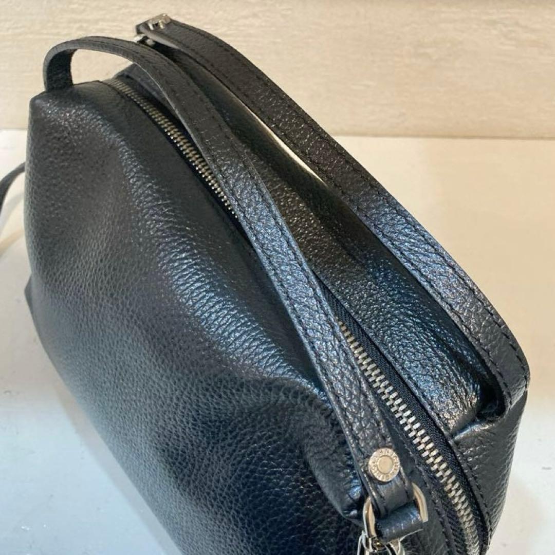 【美品】GIANNI CHIARINI アリファ 2WAY レザーバッグ M 黒