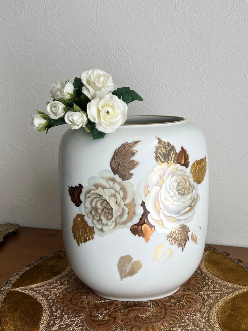 k215r124 ドイツ製 Heinrich&Co 金彩 バラの花瓶 ババリア