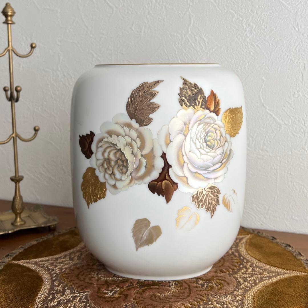 k215r124 ドイツ製 Heinrich&Co 金彩 バラの花瓶 ババリア