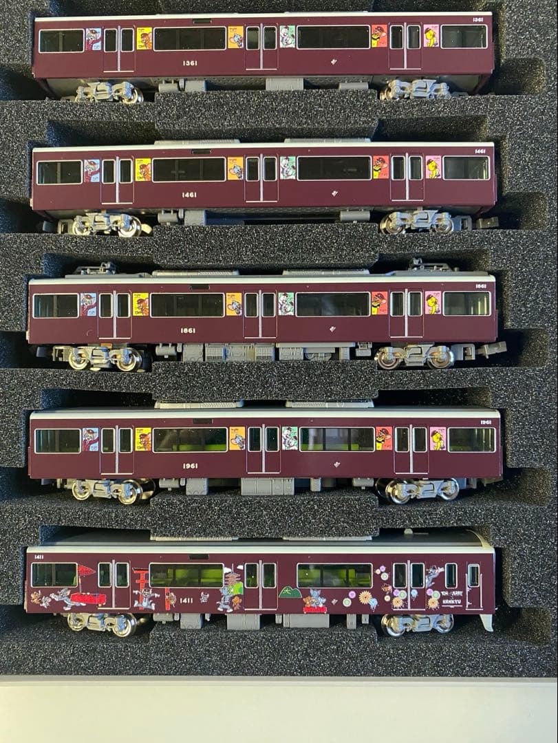 【新品未走行】グリーンマックス阪急1300系京都線トムとジェリー号8輌編成セット