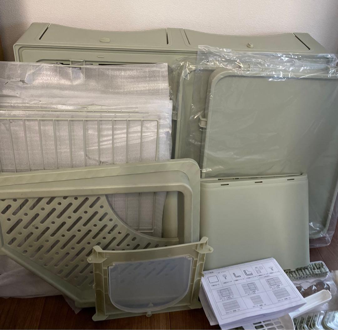 【訳あり品】キャットケージ 3段 幅82cm トイレ一体型 猫 ゲージ