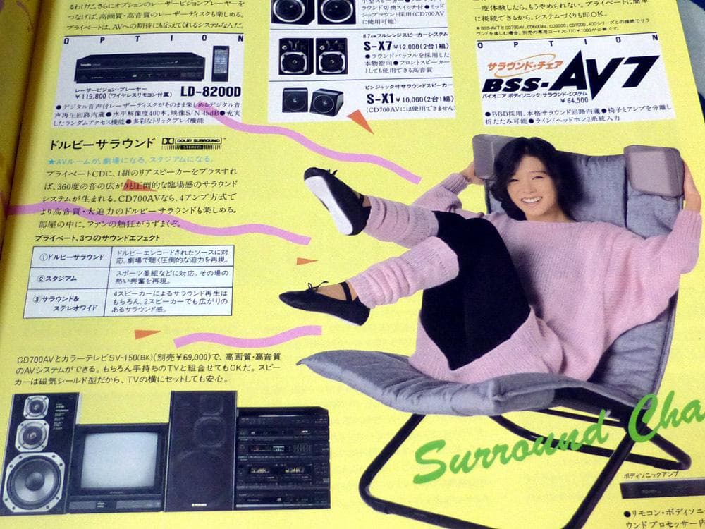 中森明菜・パイオニア・コンポ「private」カタログ・1987年2月