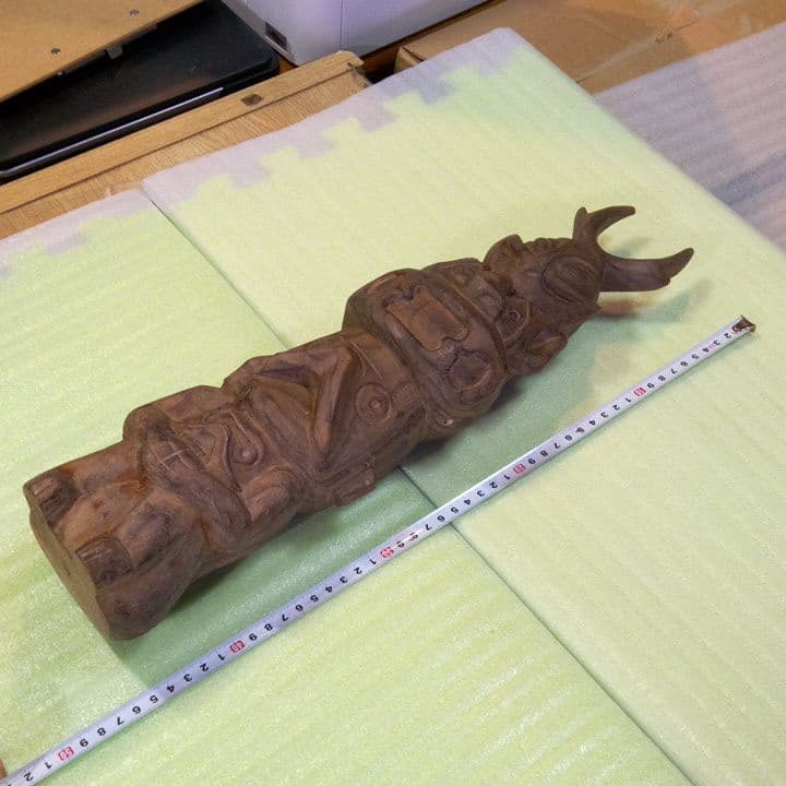 ミャンマー　木彫像　オブジェ　木製　木彫り　雑貨　インテリア　置物　魔除け