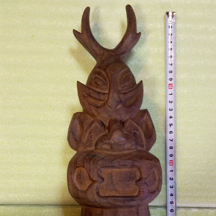 ミャンマー　木彫像　オブジェ　木製　木彫り　雑貨　インテリア　置物　魔除け