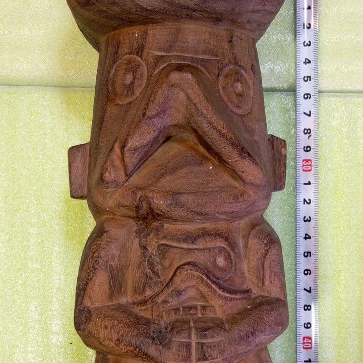ミャンマー　木彫像　オブジェ　木製　木彫り　雑貨　インテリア　置物　魔除け