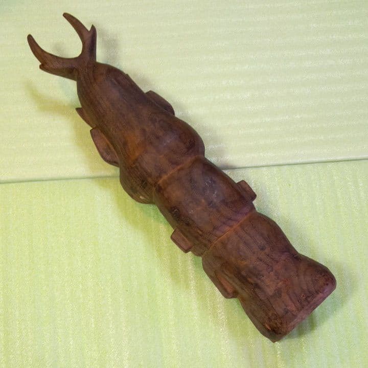 ミャンマー　木彫像　オブジェ　木製　木彫り　雑貨　インテリア　置物　魔除け