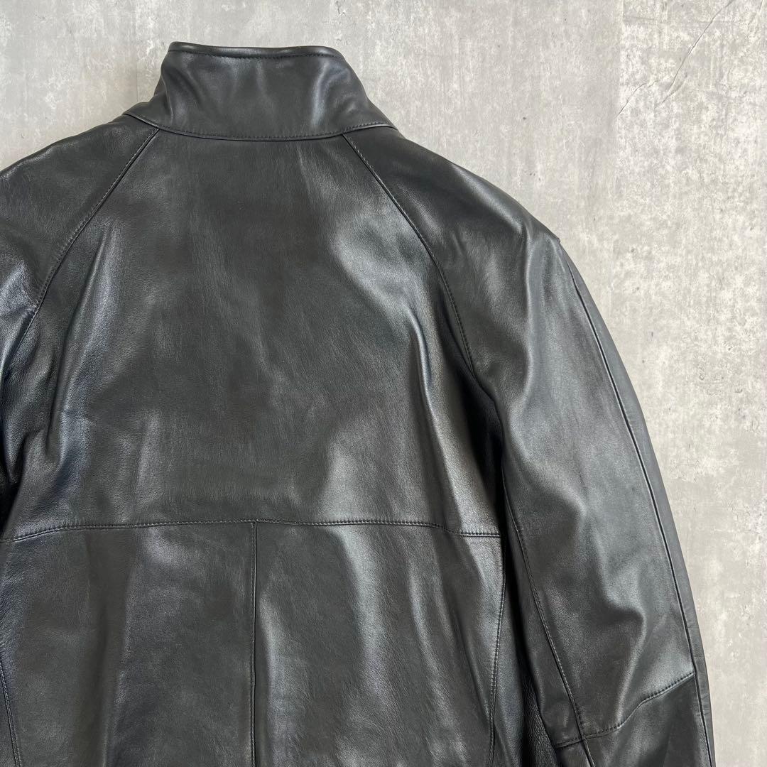 00s　Eddie Bauer　ストームレザー　スタンドカラージャケット　L
