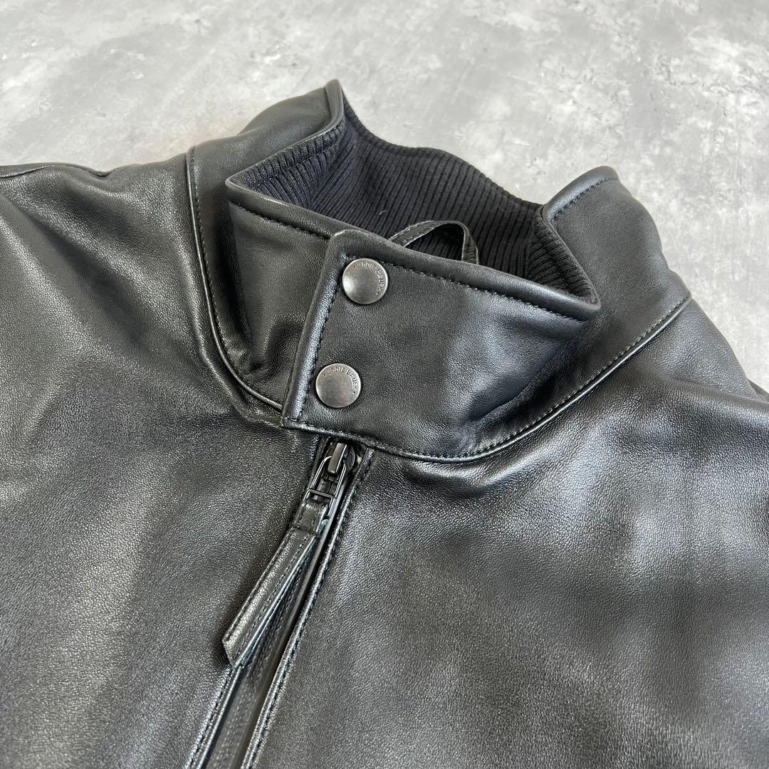 00s　Eddie Bauer　ストームレザー　スタンドカラージャケット　L