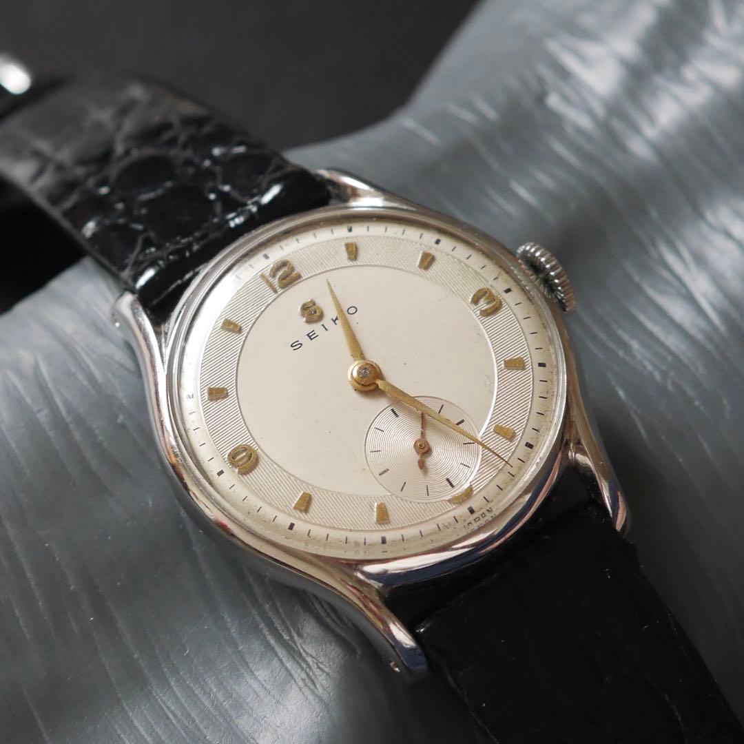 【美品/希少】SEIKO セイコー 新10B型 手巻時計 スモセコ
