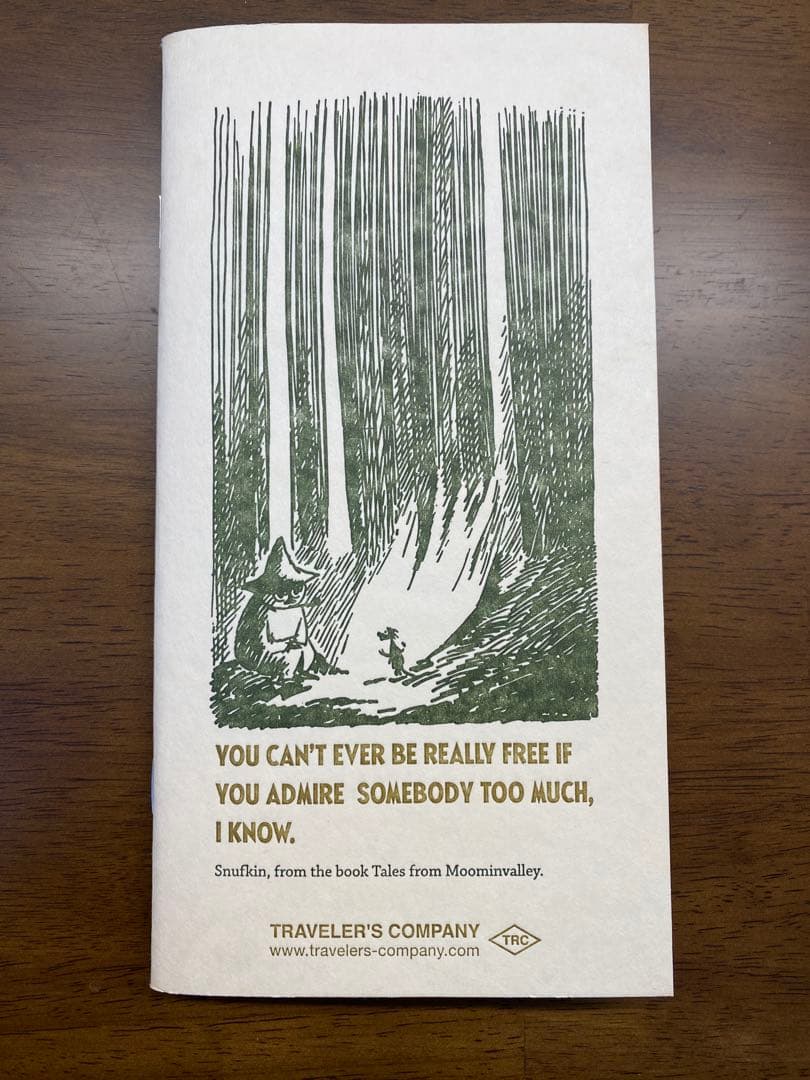 【ほぼ未使用】トラベラーズノート　限定　ムーミン　スナフキン　キャメル