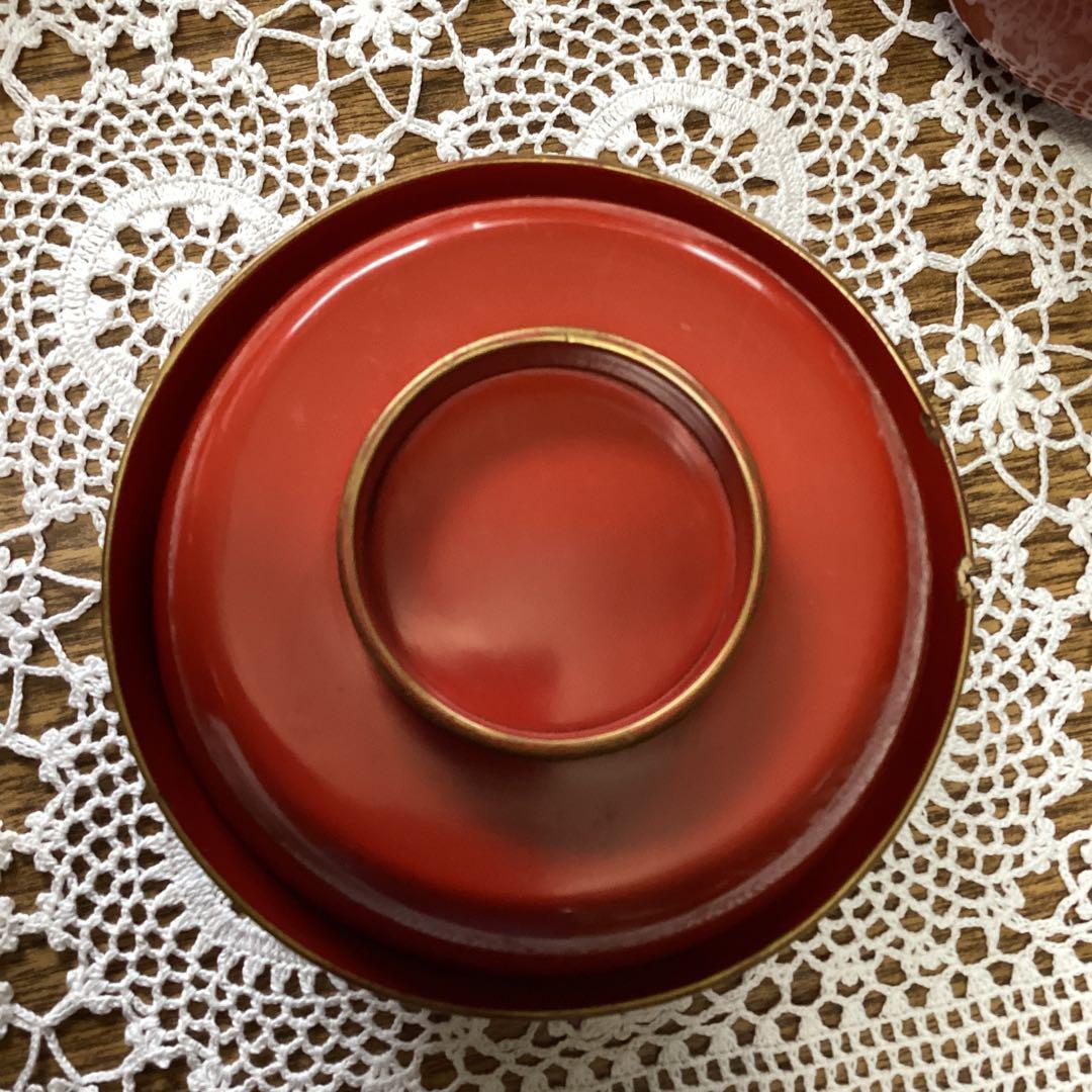 k2f21 甲高朱吸物椀　漆器椀　　　　10客セット