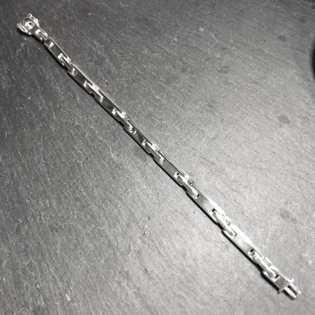 アクセサリー Vintage Silver Stick Chain Bracelet 925