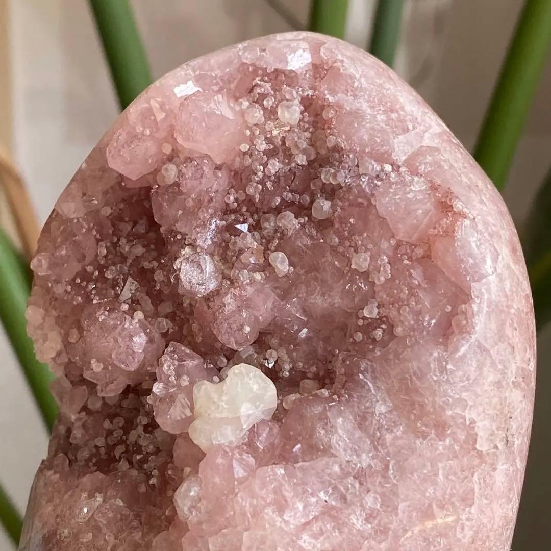 【 天然石 どっしり ピンクアメジスト 原石 ドーム 約1.1kg