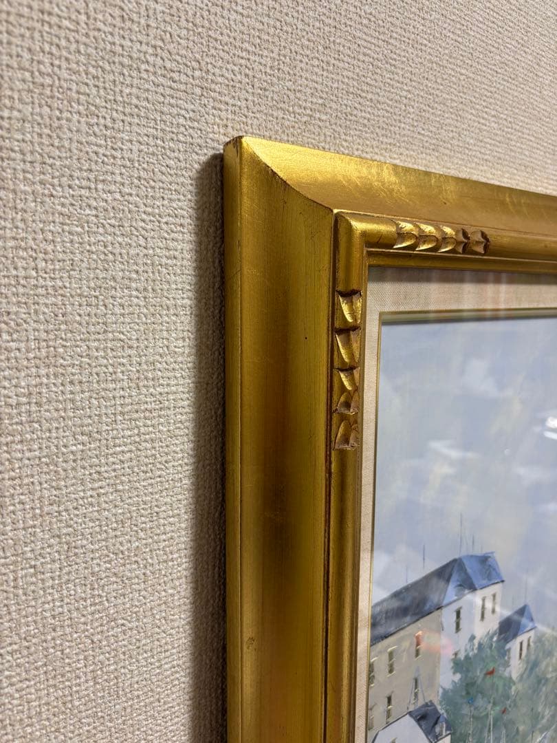 前田忠雄　河畔の風景　F20