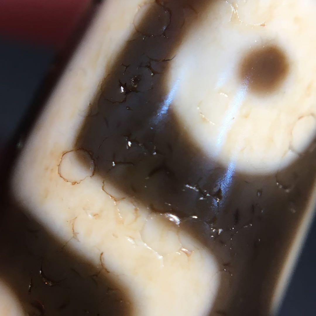 古法折線九眼天珠 希少 天珠 瑪瑙 茶 ビーズ 開運 魔除け 根付