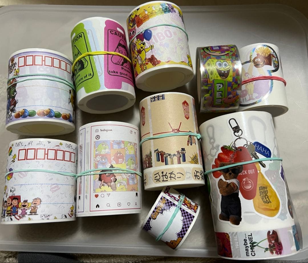 中古　アメキャラ　ロールシール 10種