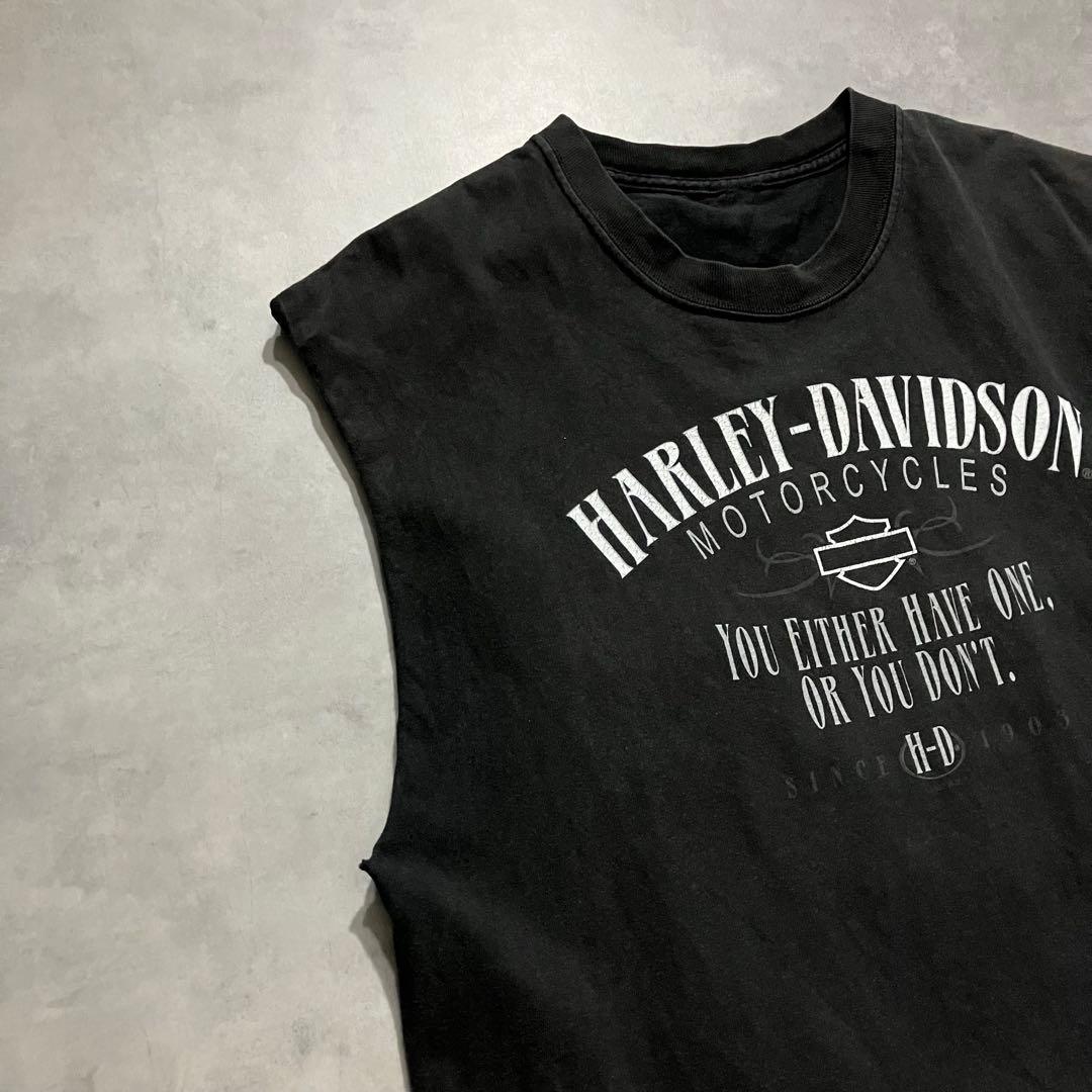 00s ハーレーダビッドソン ガール エロ ノースリーブ Tシャツ tee 古着