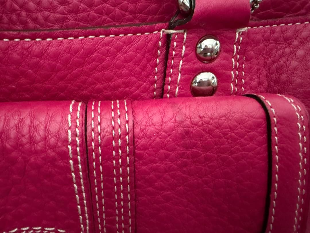 もんち 様COACHコーチハンプトンズレザーハンドバッグターンロックピンクパープ