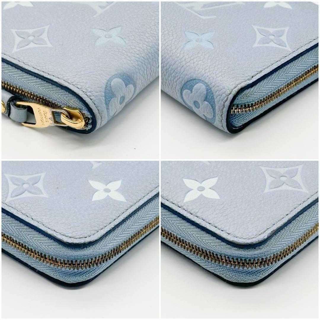 【限定品】ルイヴィトン ジッピーパース モノグラム アンプラント ブルー