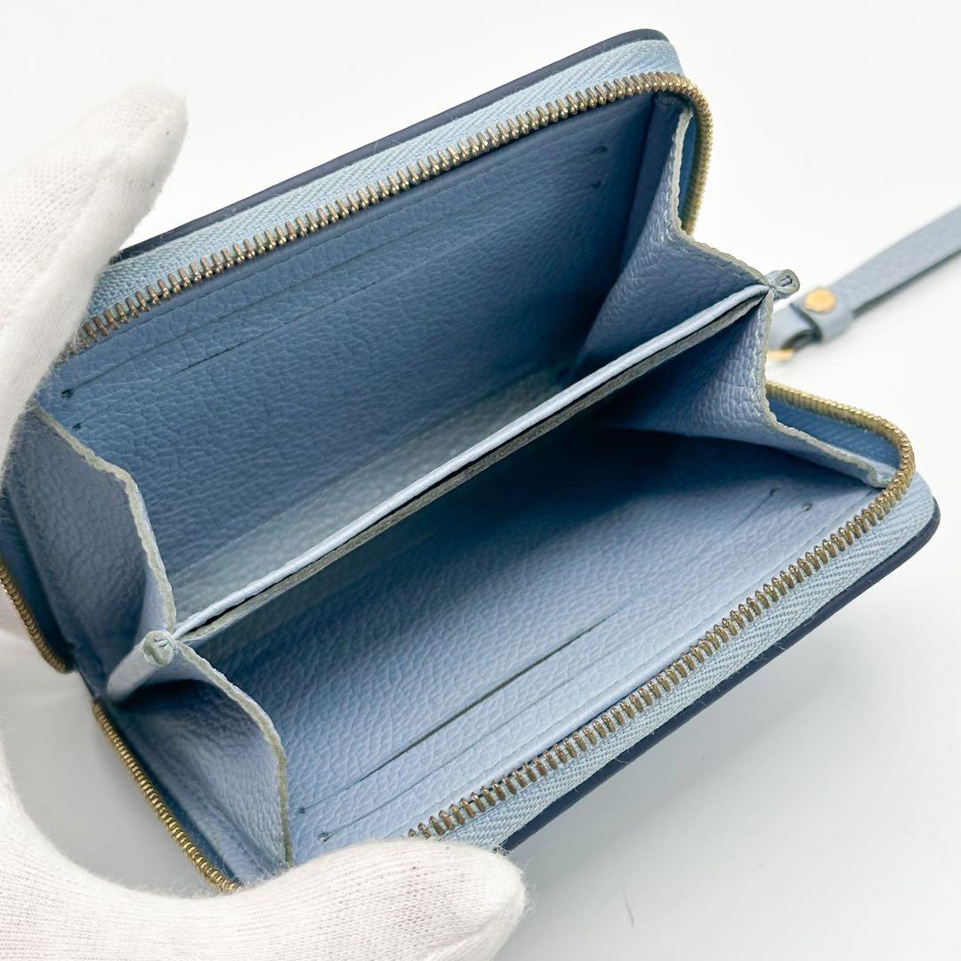 【限定品】ルイヴィトン ジッピーパース モノグラム アンプラント ブルー