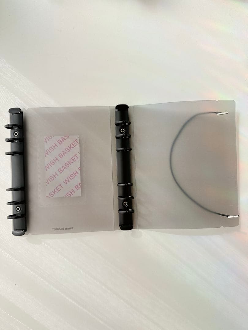 韓国　A6バインダー　リフィル　ダブルリングバインダー　黒