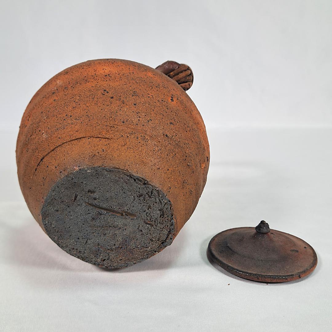 森岡成好作「土瓶」/陶器/南蛮焼締