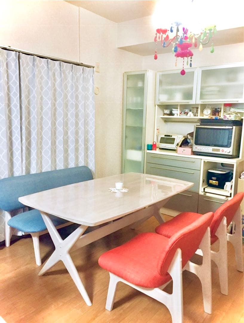 引取り限定‼️ニトリゆったりリビングダイニングテーブル４点セット