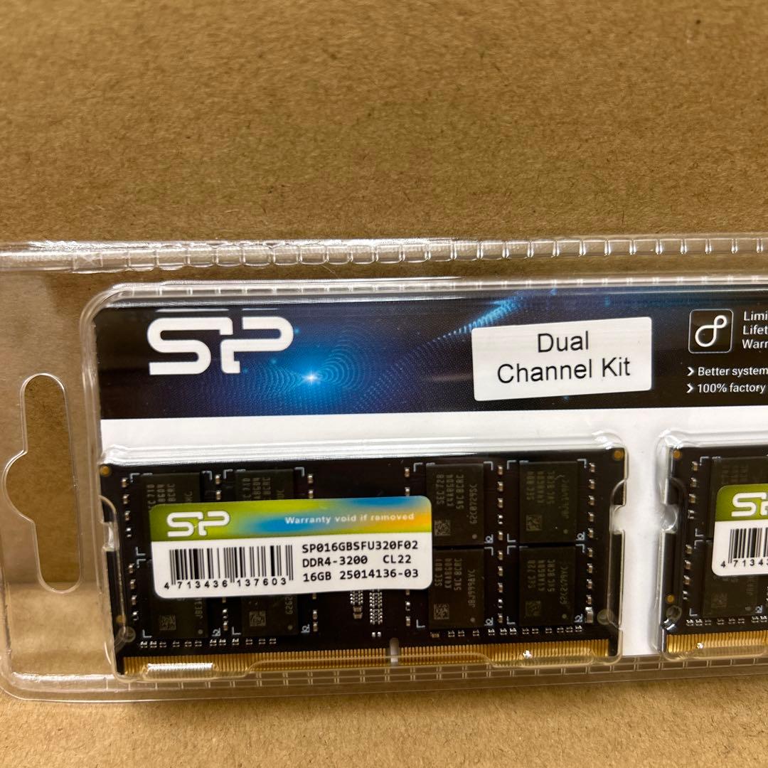 シリコンパワー デスクトップ　メモリ DDR4 3200 16GB x 2枚