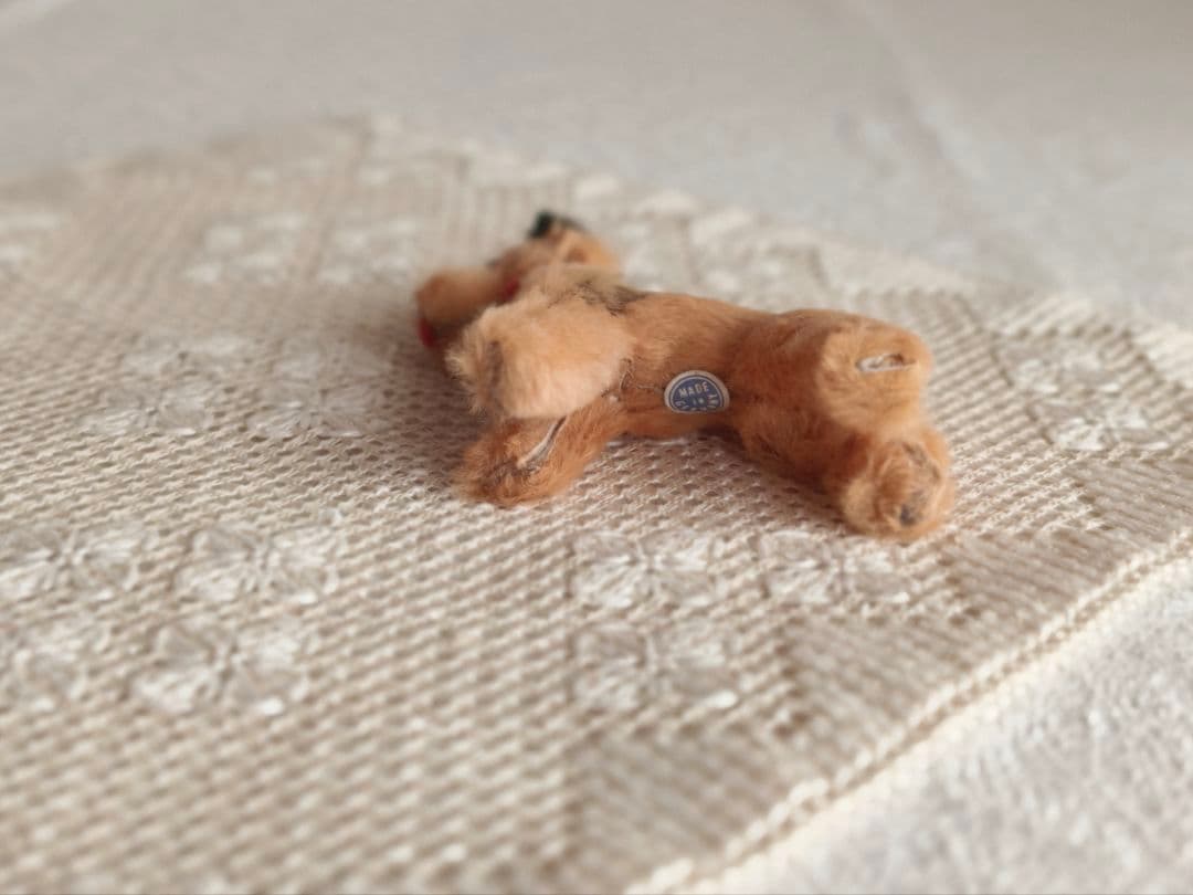 * vintage dog ❀ * 赤い勲章リボンの テリアさん