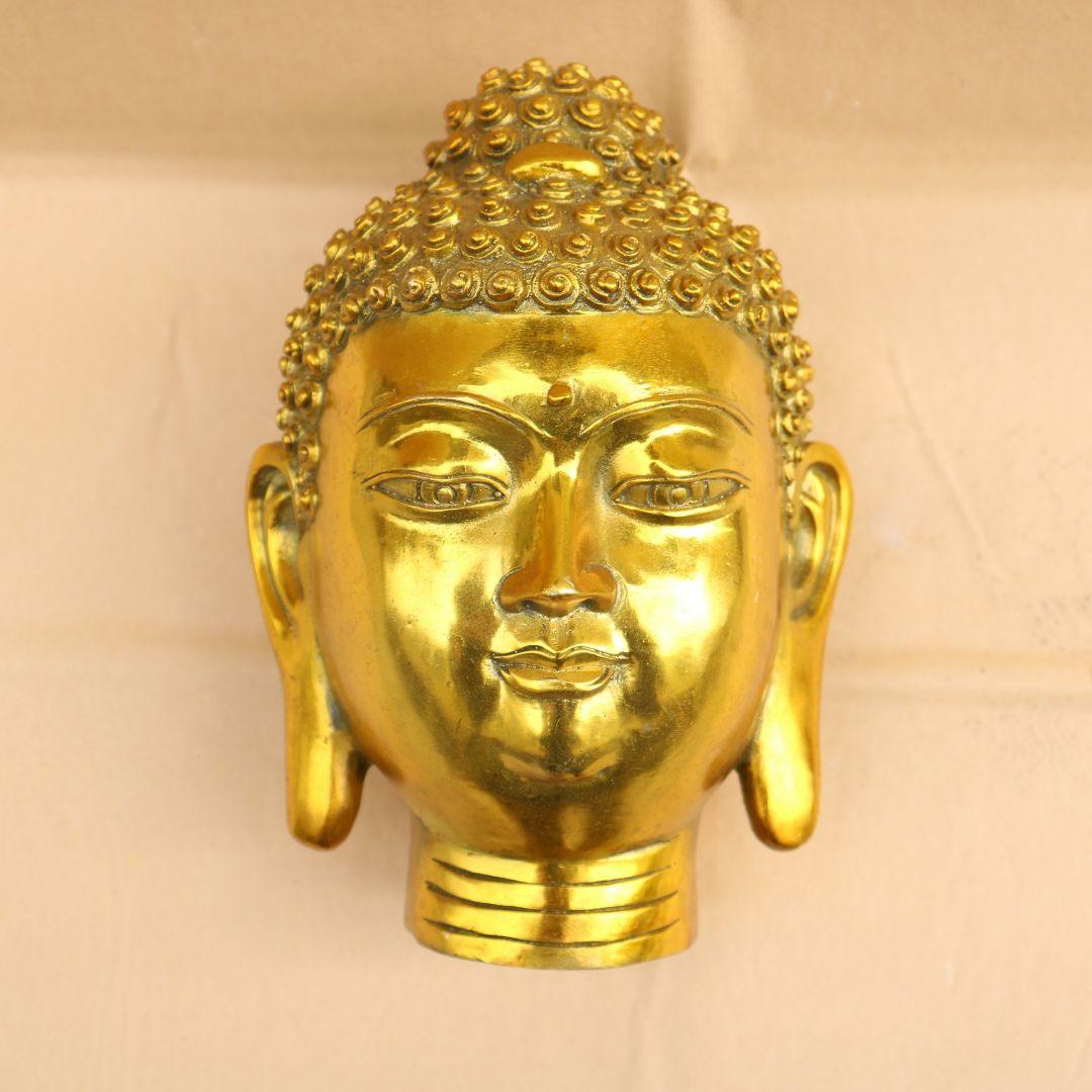 仏光が如来仏頭 工芸品 美術品 置物