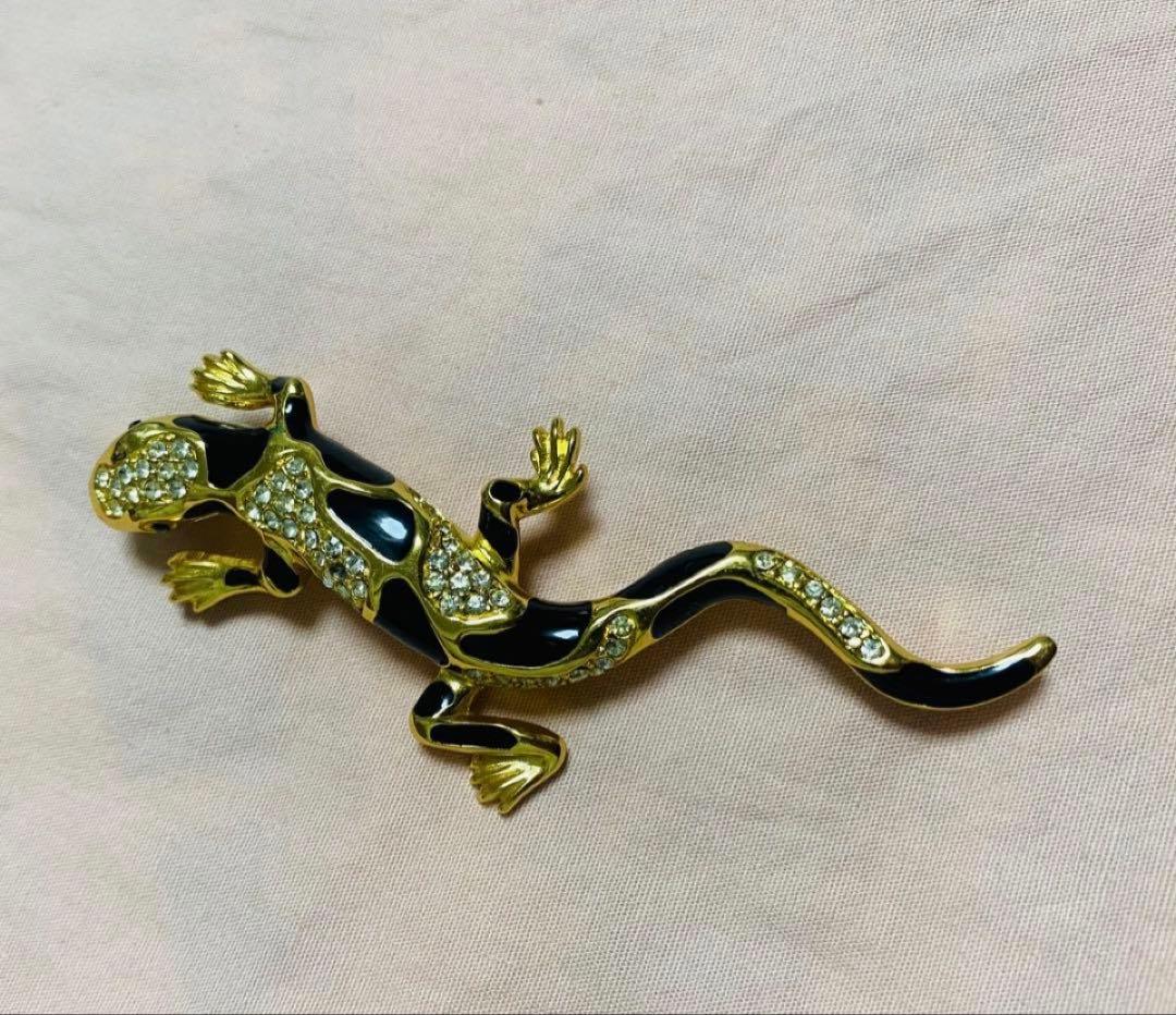 ア*ト様 Christian Dior ディオール　トカゲブローチ　ヴィンテージ