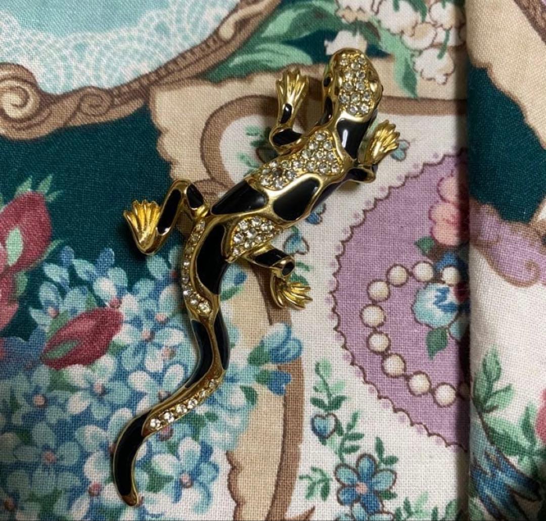 ア*ト様 Christian Dior ディオール　トカゲブローチ　ヴィンテージ