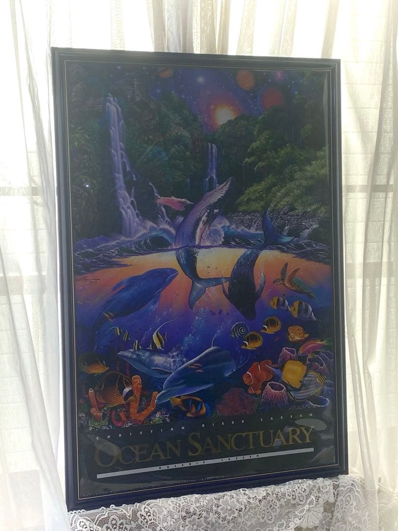 【クリアー様】ラッセン オーシャンサンクチュアリ 絵画 額装 ポスター