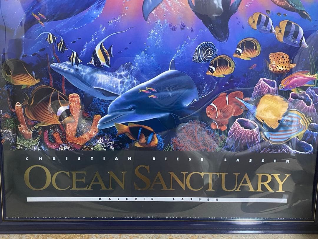 【クリアー様】ラッセン オーシャンサンクチュアリ 絵画 額装 ポスター