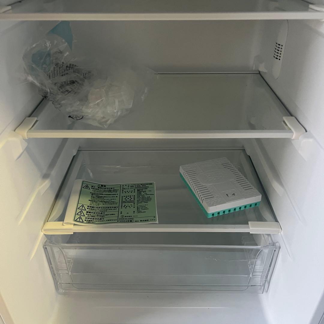 ニトリ 2ドア冷蔵庫 NR-133L WH 133L 2024年製
