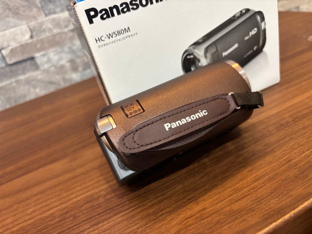 PanasonicパナソニックHC-W580Mビデオカメラ ブラウン ワイプ撮り