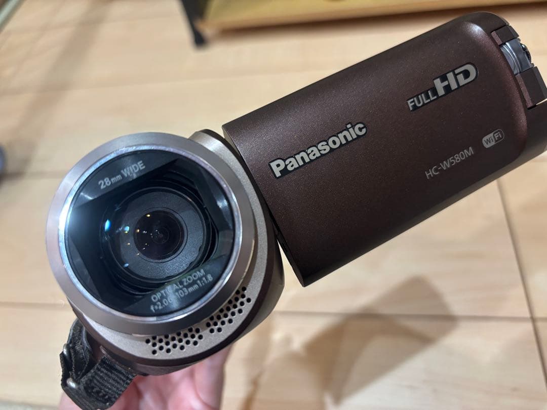 PanasonicパナソニックHC-W580Mビデオカメラ ブラウン ワイプ撮り