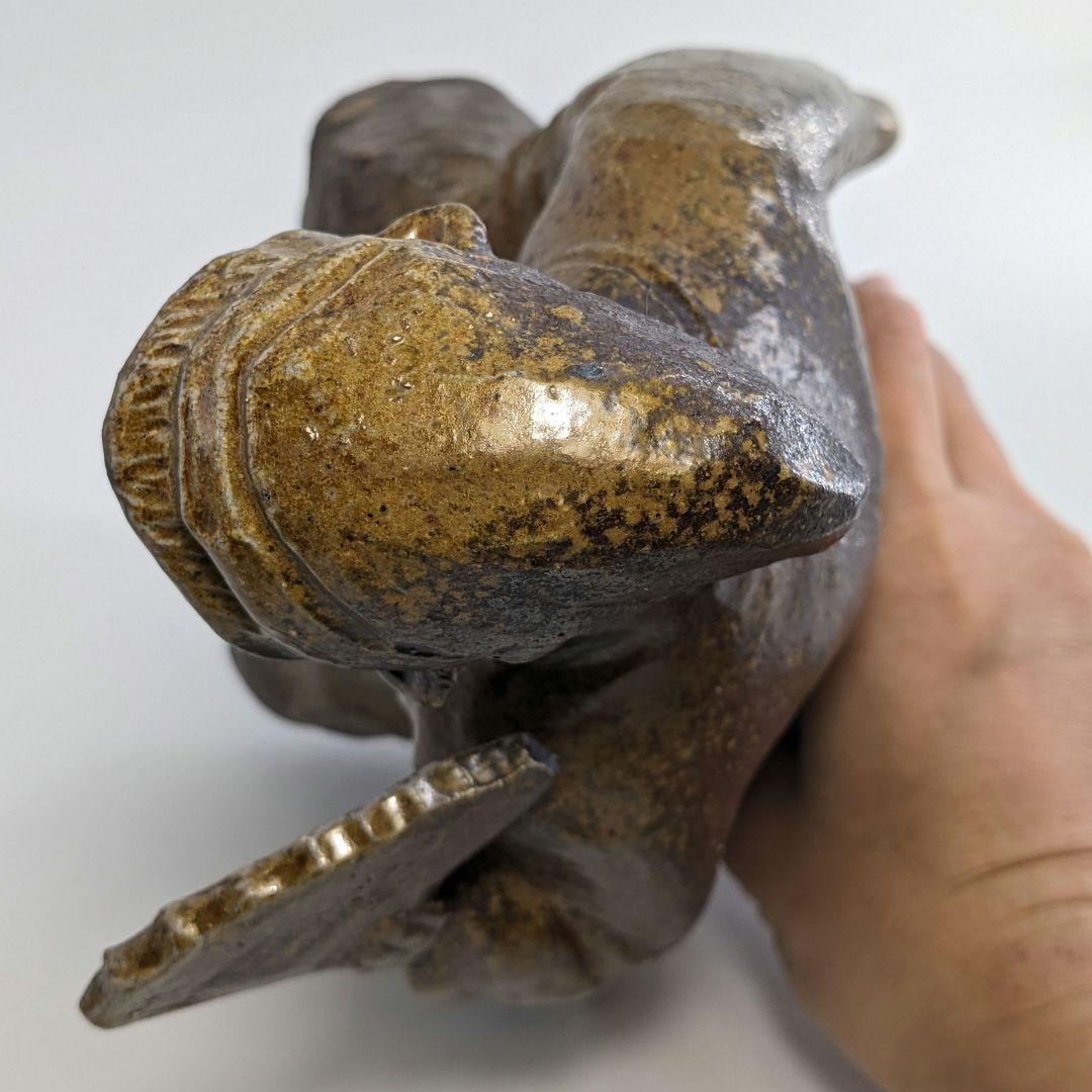 岡山県重要無形文化財 浦上善次 備前焼 申置物 サル 猿 工芸品 干支 細工物