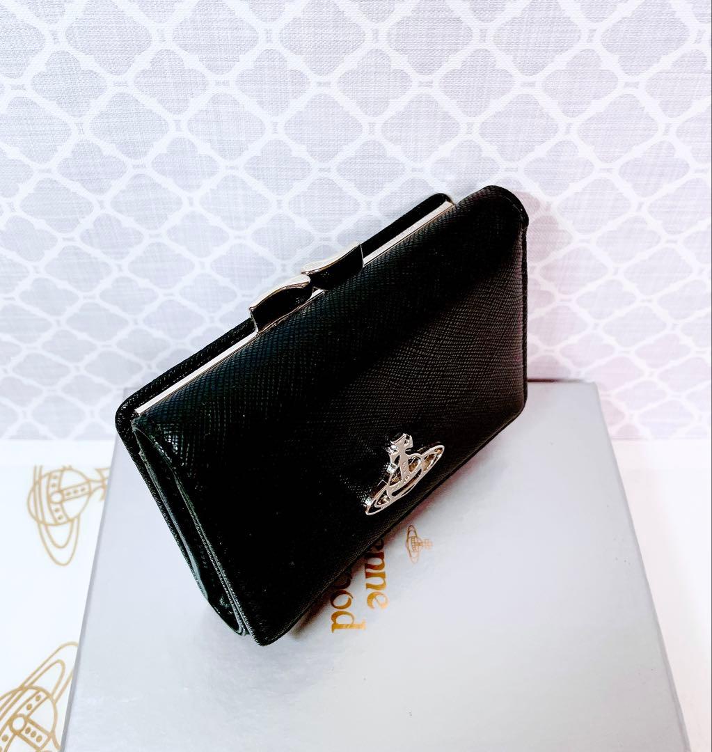 【最新◇ショッパー付】新品 ヴィヴィアン・ウエストウッド 3折財布 ブラック