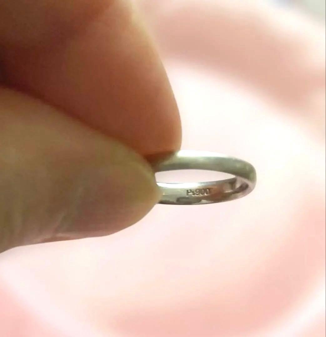 シンプルプラチナリング 総量3G　❣️ダイヤ0.08C PT900 の刻印あり
