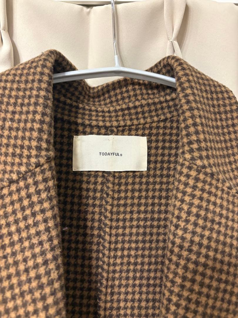 TODAYFUL オーバーチェックコート　36