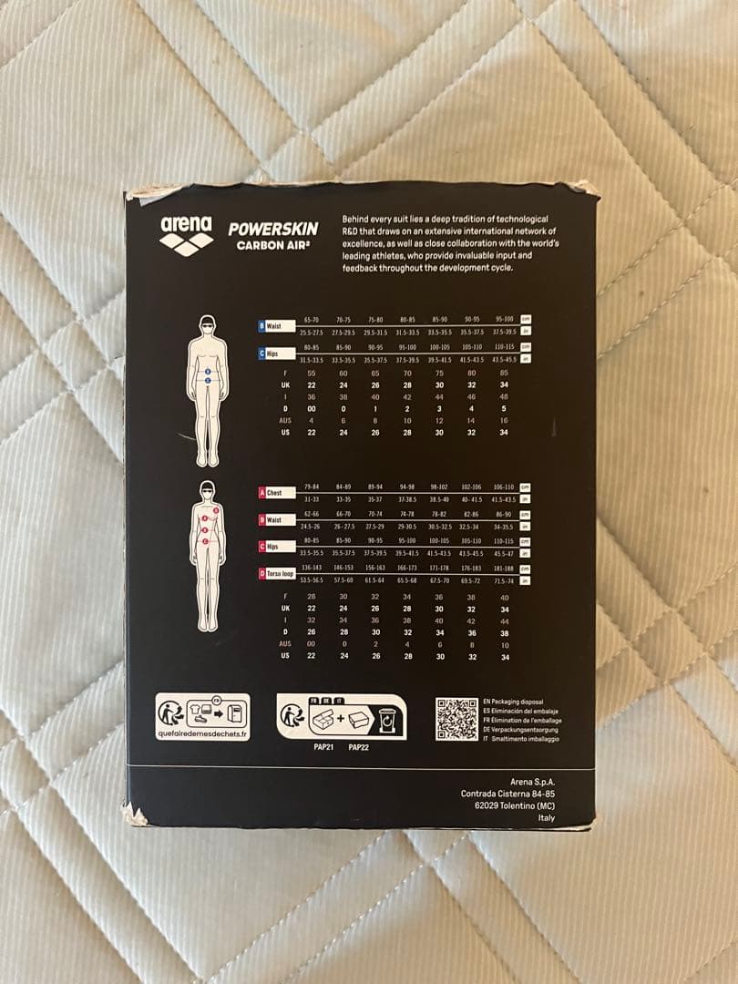 arena 競泳水着 ネイビー QRコード付き